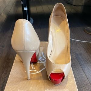 Christian Louboutin Vendome Nude with Red